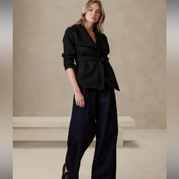 Banana Republic Melton Tie Waist Jacket SOLD OUT - Picture 1 of 2